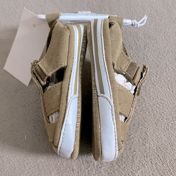 NWT Toys R US Koala Kids Baby Boy's Textile Khaki Sandals Tan Shoes Size 1 !! - Picture 7 of 8